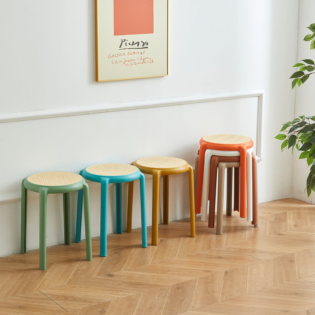 Contemporary plastic stackable dining stool cesca detail 11.