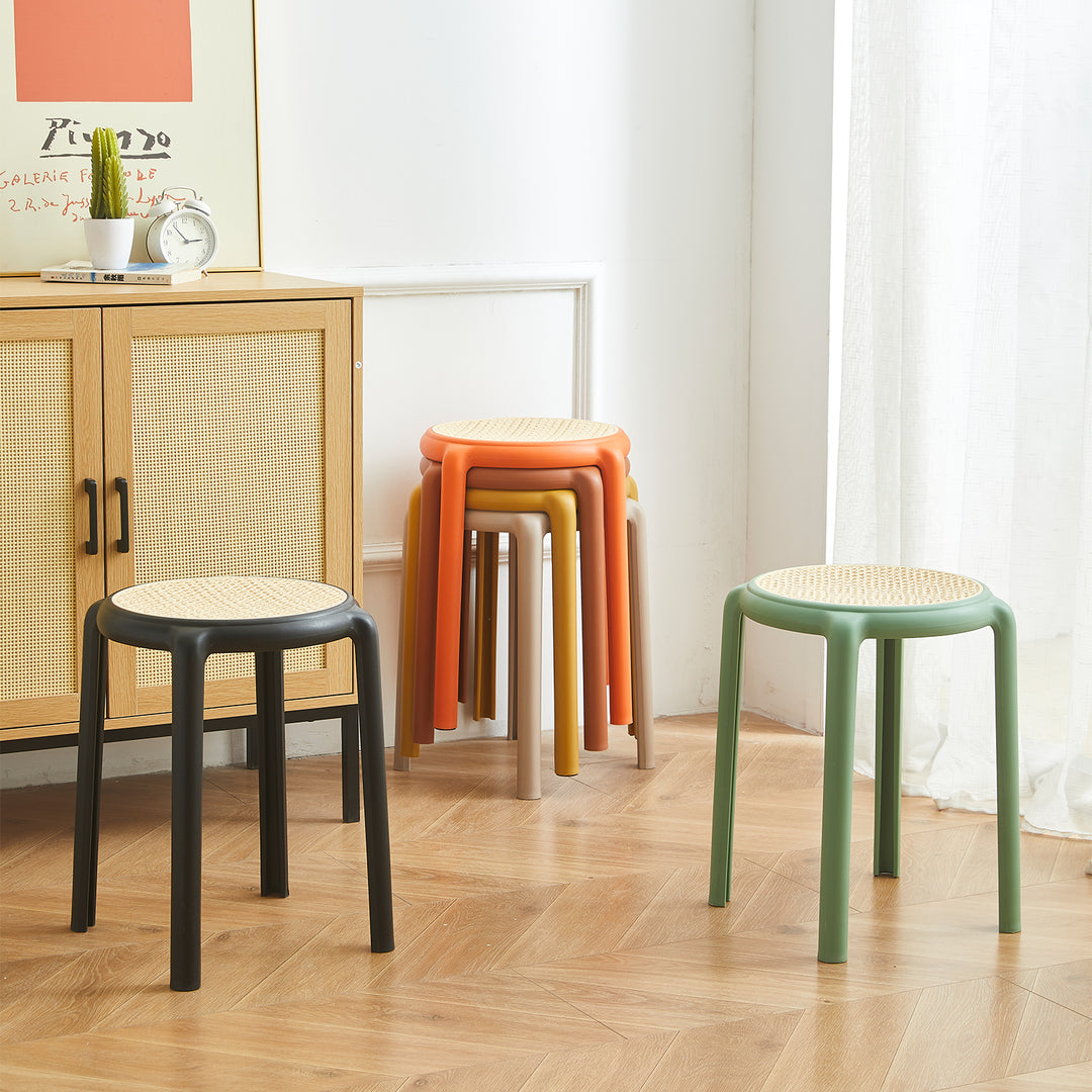 Contemporary plastic stackable dining stool cesca detail 12.