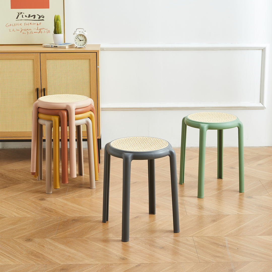 Contemporary plastic stackable dining stool cesca detail 13.