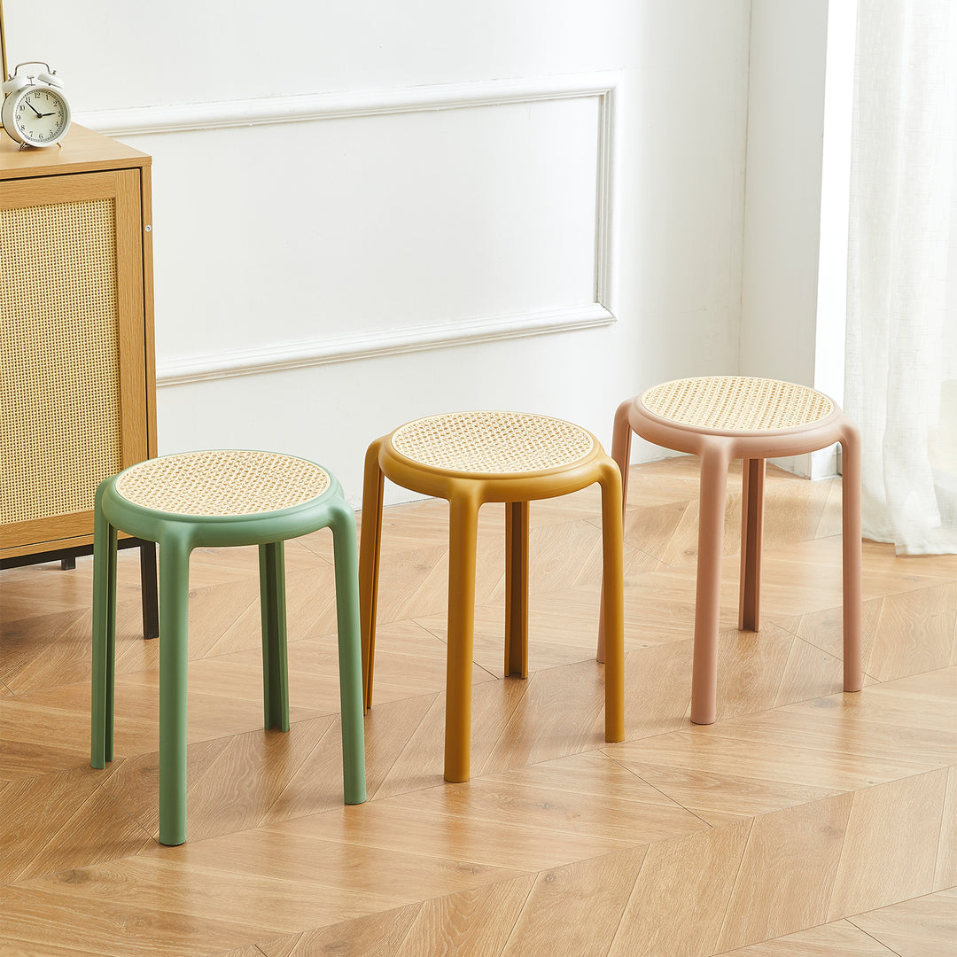 Contemporary plastic stackable dining stool cesca detail 14.