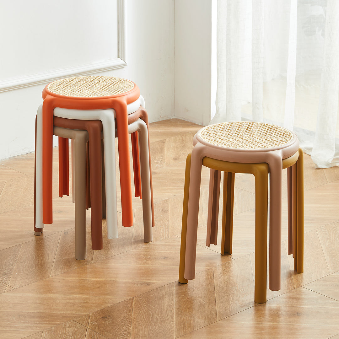 Contemporary plastic stackable dining stool cesca detail 15.