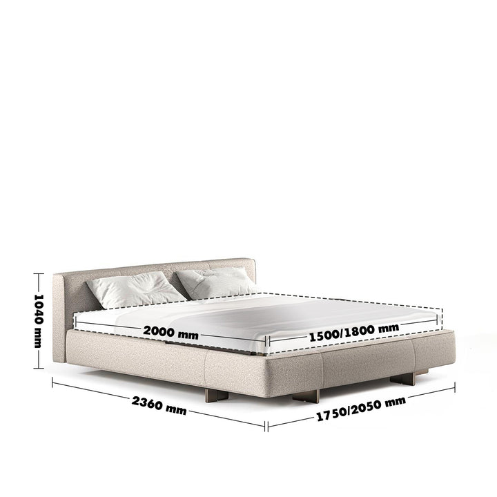 Contemporary sherpa fabric bed yves size charts.