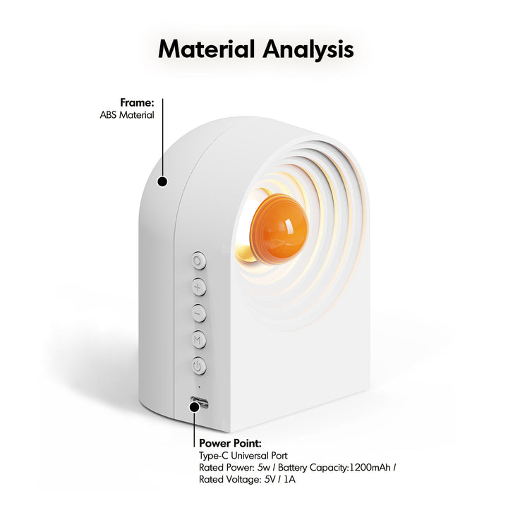 Contemporary white noise bluetooth speaker dopamine detail 9.