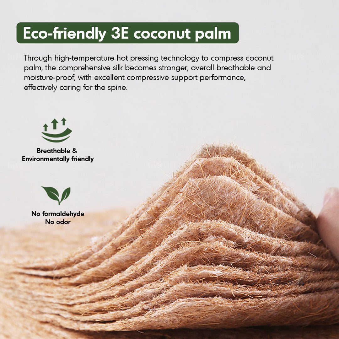 Contemporary 8cm Coconut Palm Mattress YUAN Close-up
