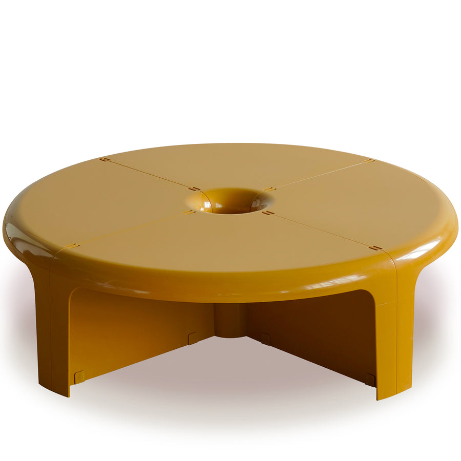 Contemporary abs transformable coffee table bobo in white background.