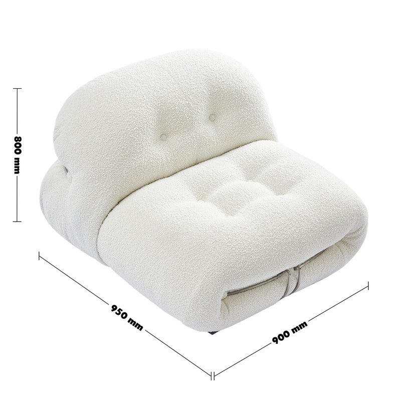 Bauhaus boucle fabric 1 seater sofa soriana size charts.