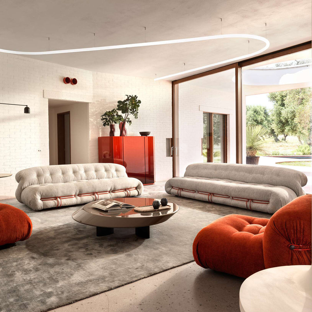 Contemporary Boucle Fabric 2 Seater Sofa SORIANA