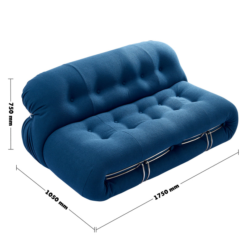 Bauhaus boucle fabric 2 seater sofa soriana size charts.