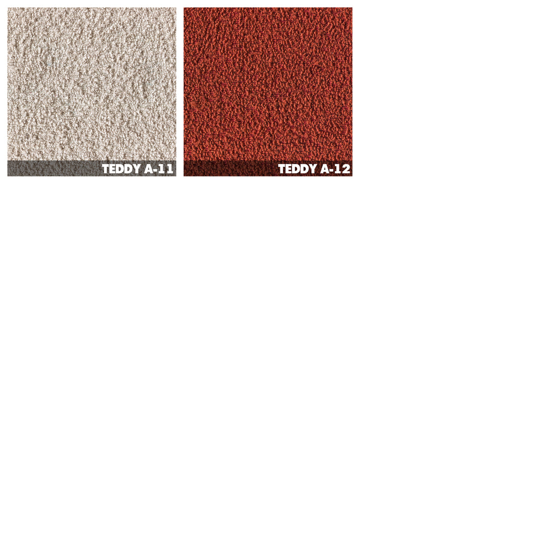 Contemporary boucle fabric 2 seater sofa soriana material variants.