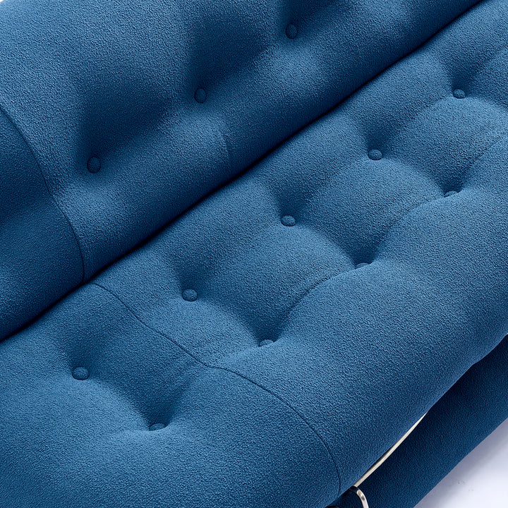 Contemporary boucle fabric 2 seater sofa soriana in details.