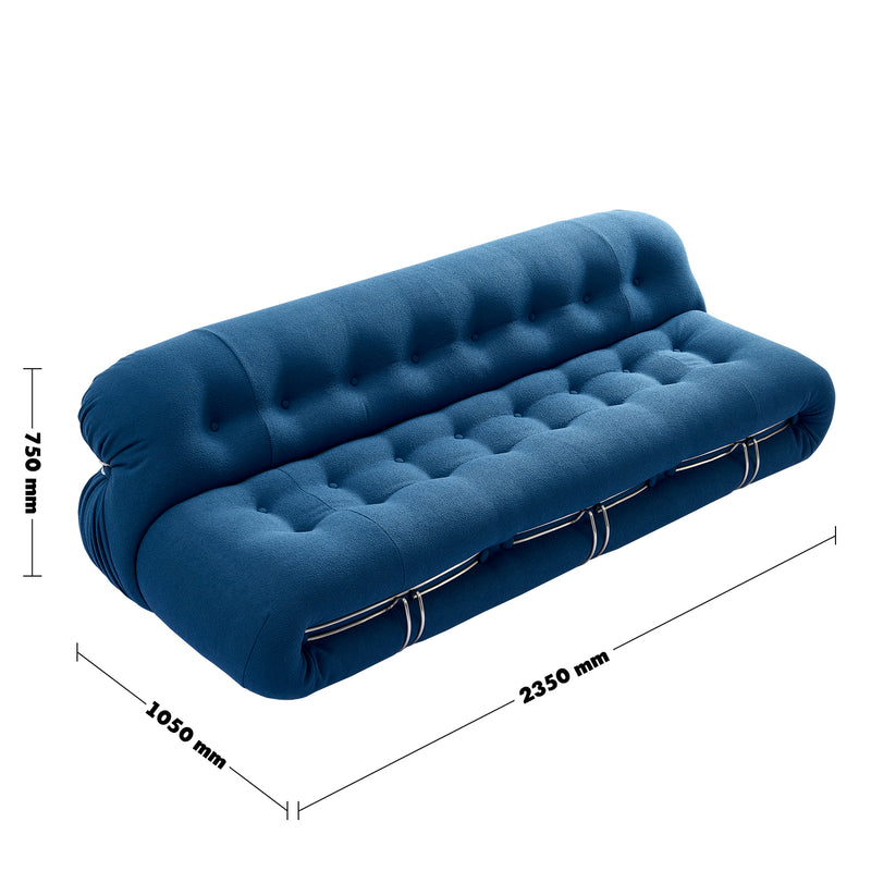 Bauhaus boucle fabric 3 seater sofa soriana size charts.