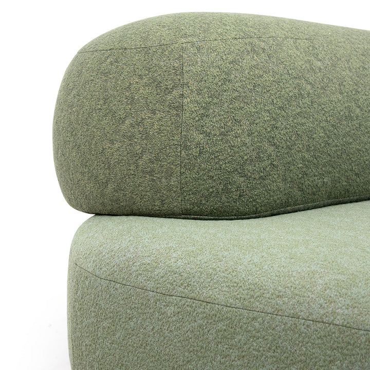 Contemporary fabric 3 seater sofa pebble in close up details.