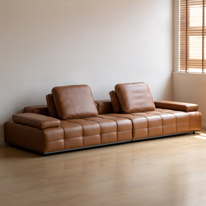Contemporary genuine leather sectional 4 seater sofa nexus detail 5.