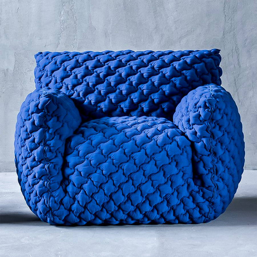 Contemporary mix weave fabric 1 seater sofa nuvola primary product view.