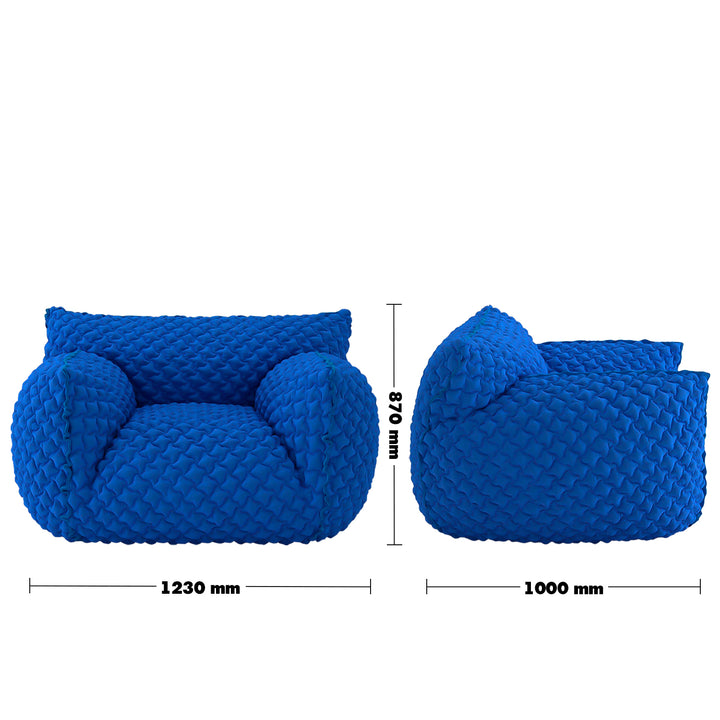 Contemporary mix weave fabric 1 seater sofa nuvola size charts.