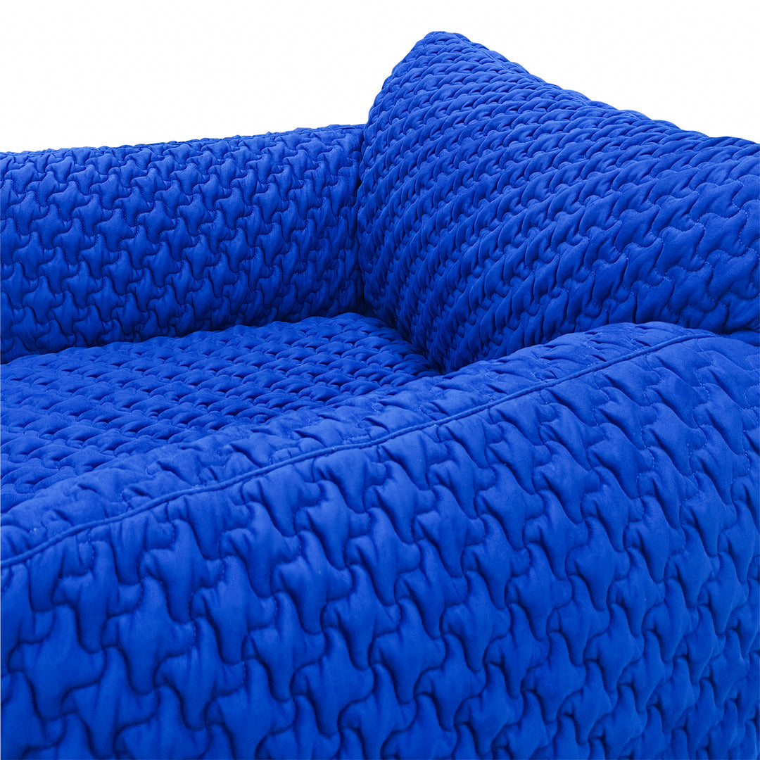 Contemporary mix weave fabric 1 seater sofa nuvola material variants.
