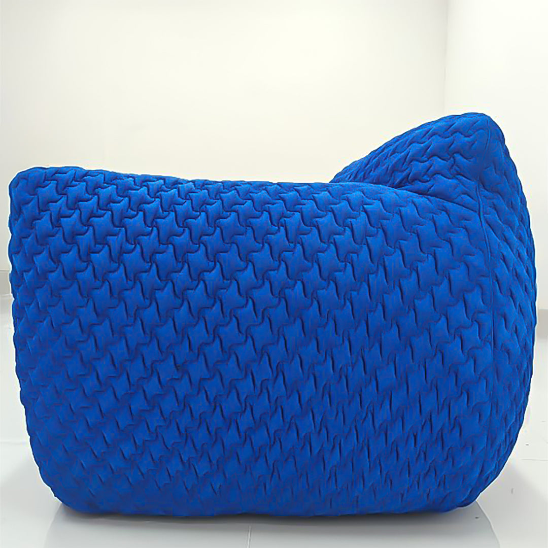 Contemporary mix weave fabric 1 seater sofa nuvola with context.