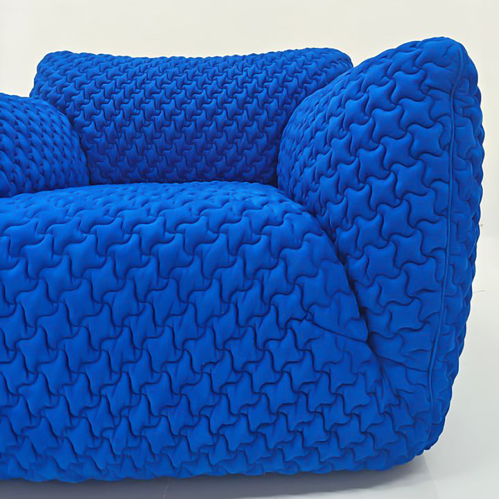 Contemporary mix weave fabric 1 seater sofa nuvola in details.