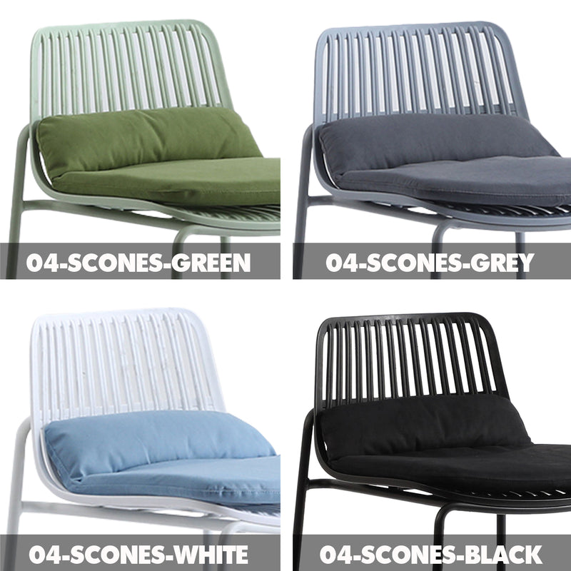 Bauhaus plastic bar chair scones color swatches.