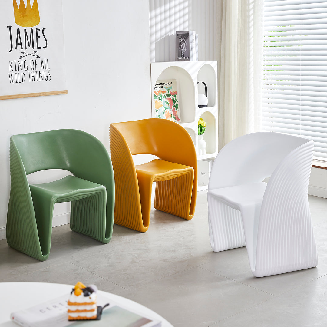 Contemporary plastic dining chair flip environmental situation.