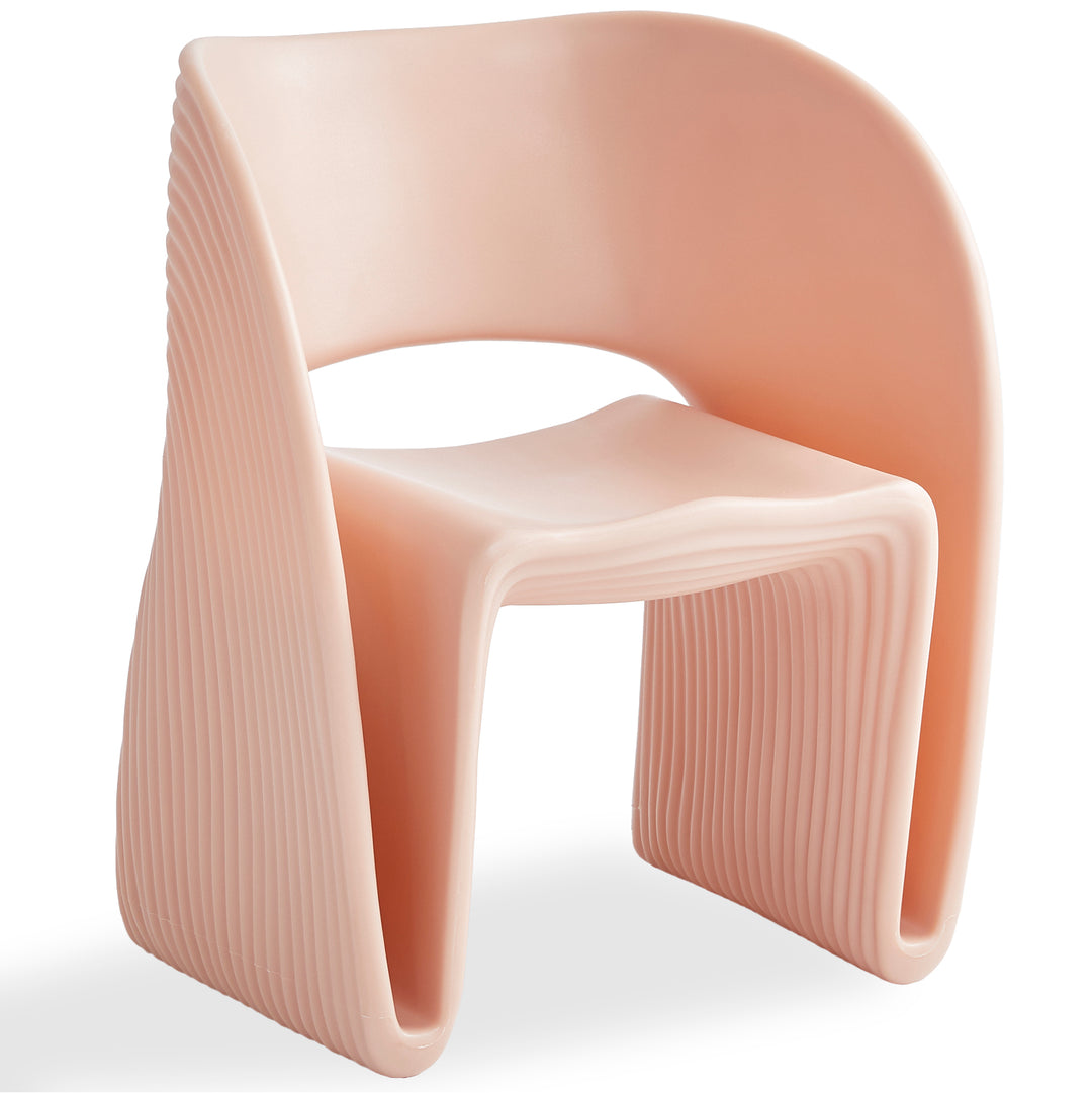 Contemporary plastic dining chair flip detail 5.