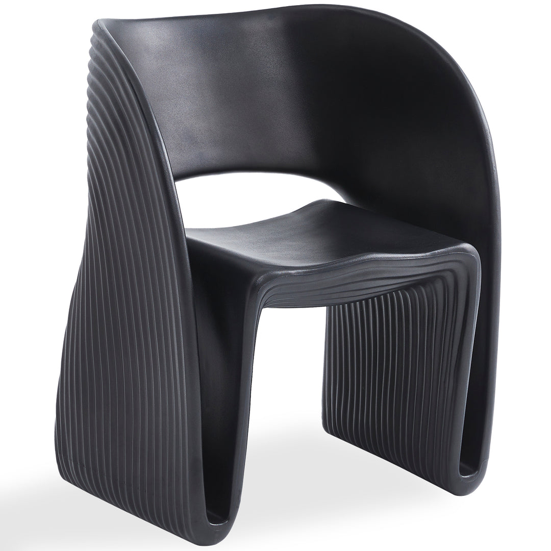 Contemporary plastic dining chair flip detail 8.