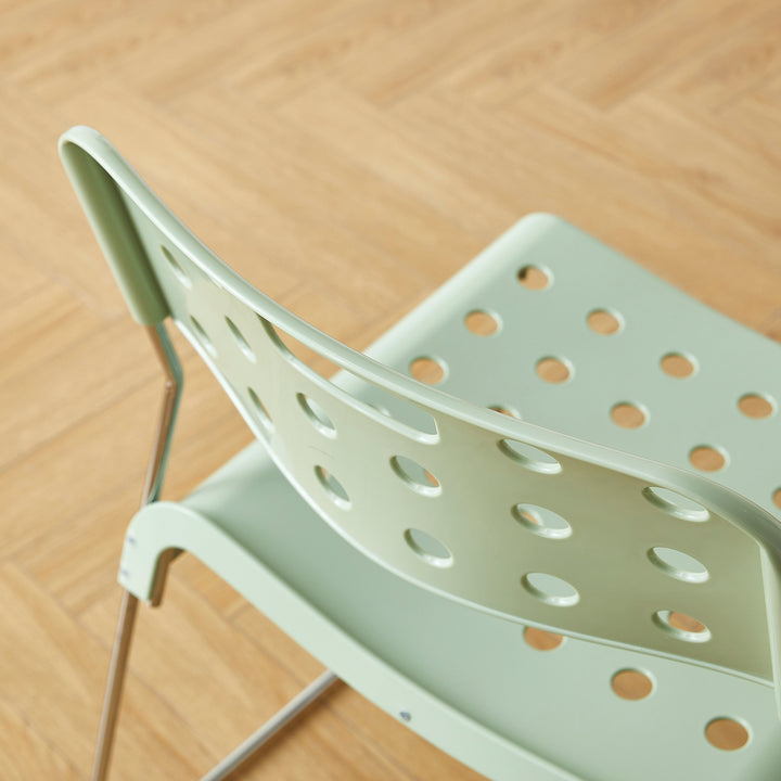 Contemporary plastic dining chair omkstak detail 4.