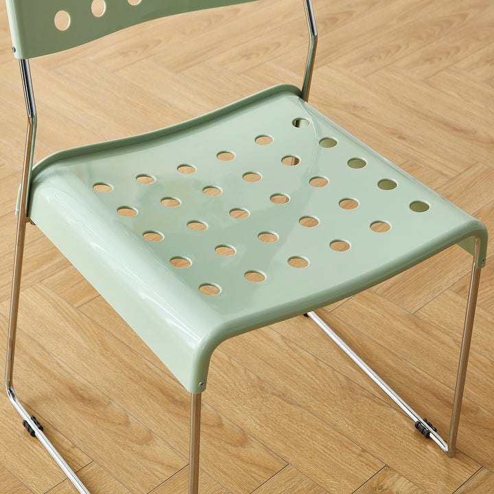 Contemporary plastic dining chair omkstak detail 6.