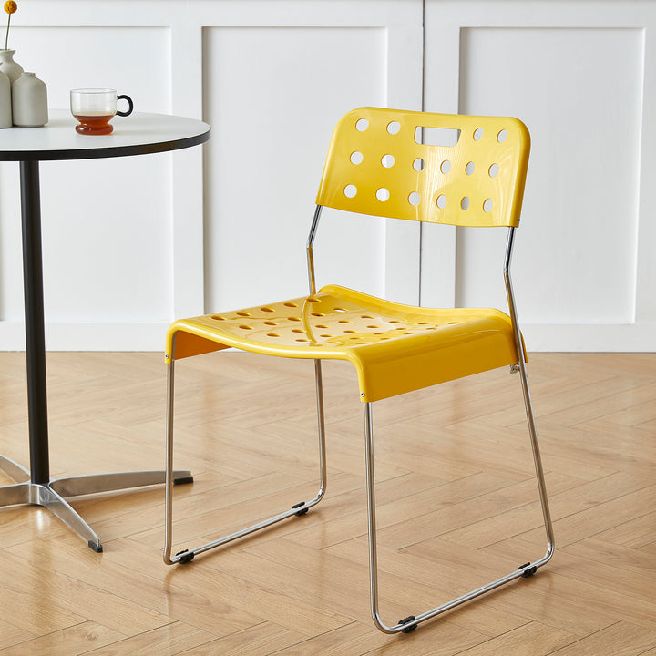 Contemporary plastic dining chair omkstak detail 9.