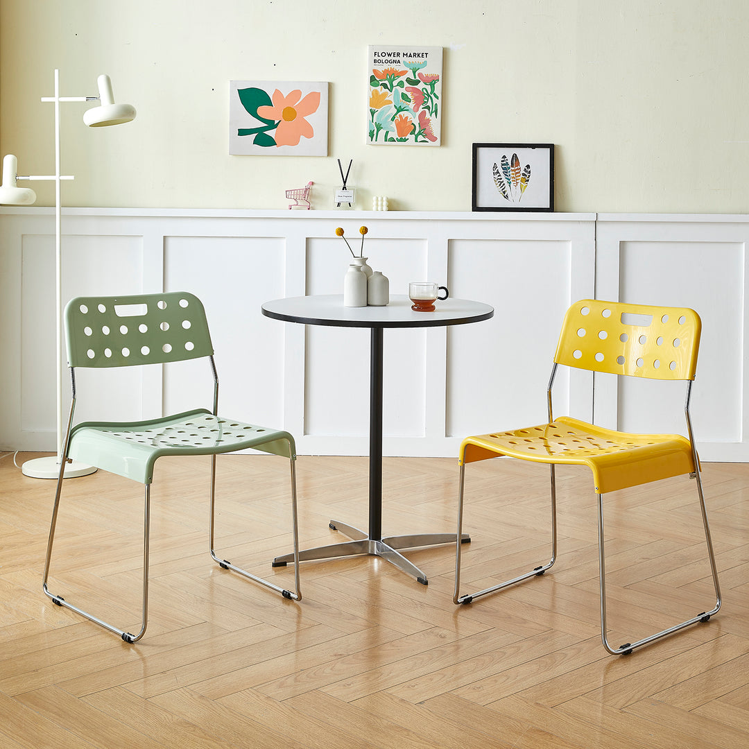 Contemporary plastic dining chair omkstak detail 10.