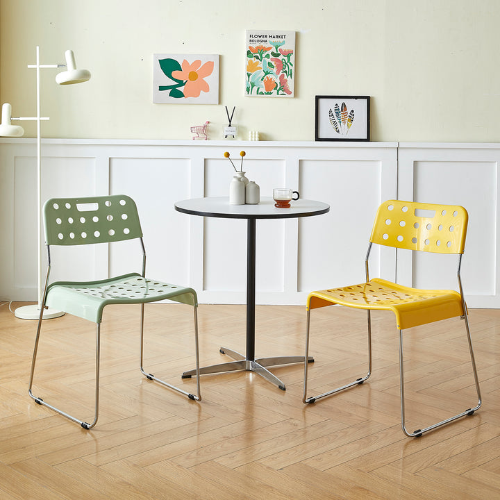 Contemporary plastic dining chair omkstak detail 10.