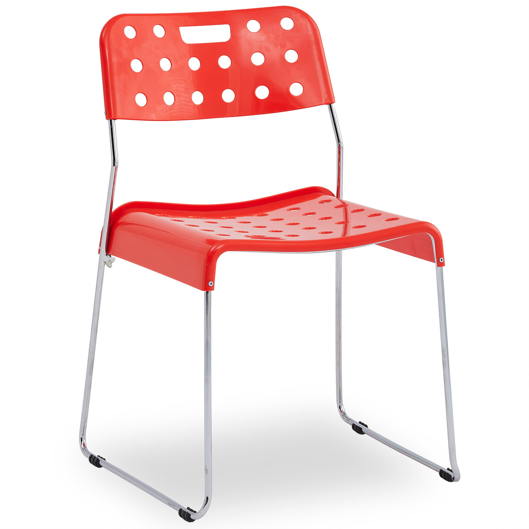 Contemporary plastic dining chair omkstak detail 13.