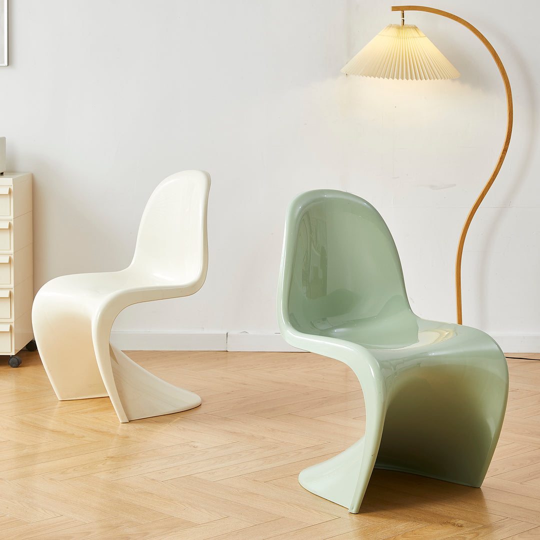 Contemporary plastic dining chair panton primary product view.