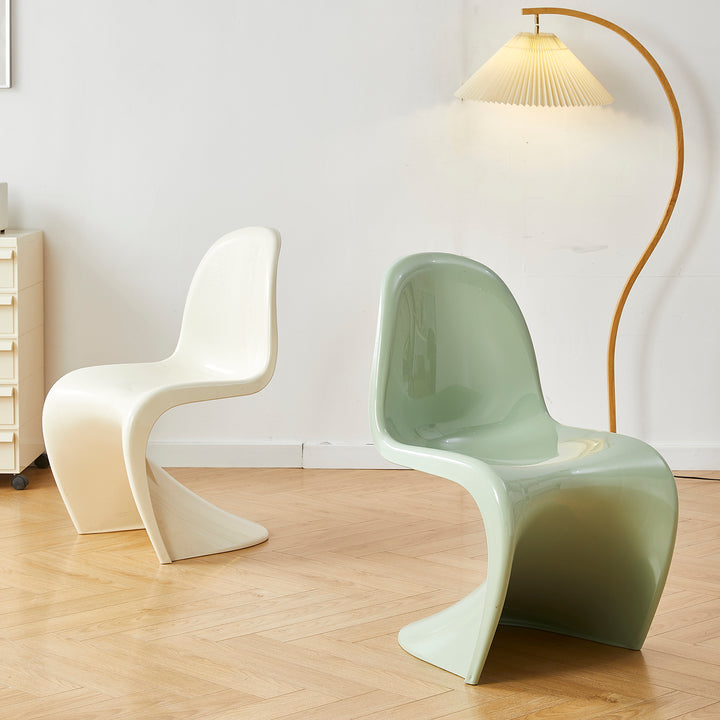 Contemporary plastic dining chair panton primary product view.