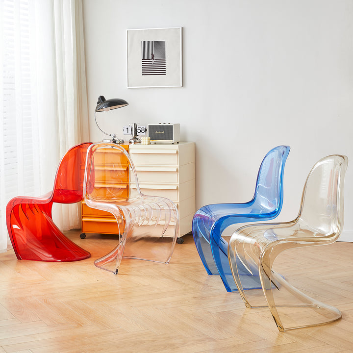 Contemporary plastic dining chair panton conceptual design.