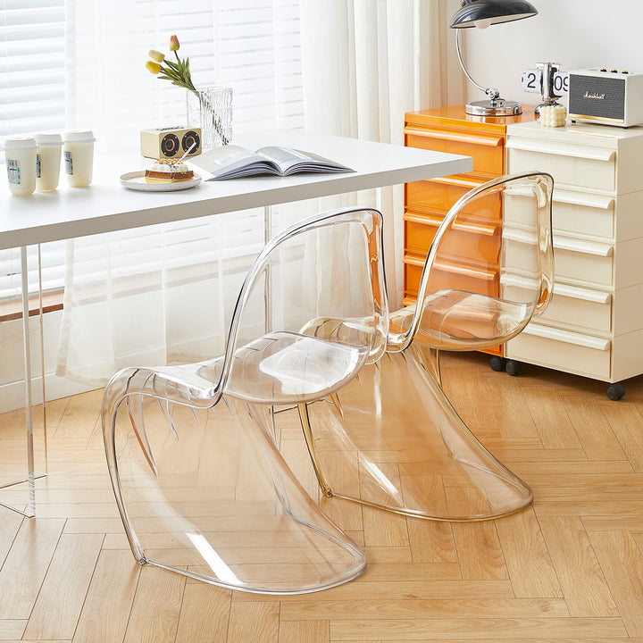 Contemporary plastic dining chair panton detail 2.