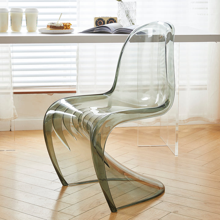 Contemporary plastic dining chair panton detail 3.