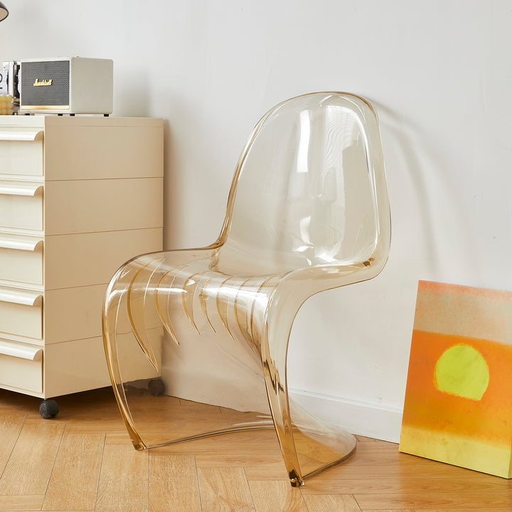 Contemporary plastic dining chair panton detail 4.