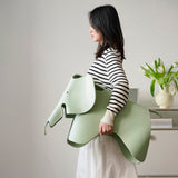 Contemporary plastic ottoman eli primary product view.