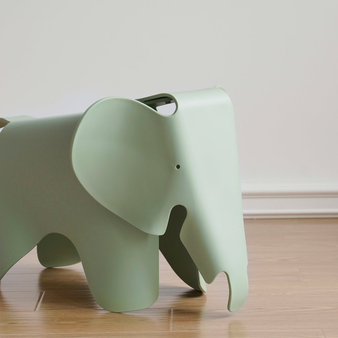 Contemporary plastic ottoman eli in real life style.