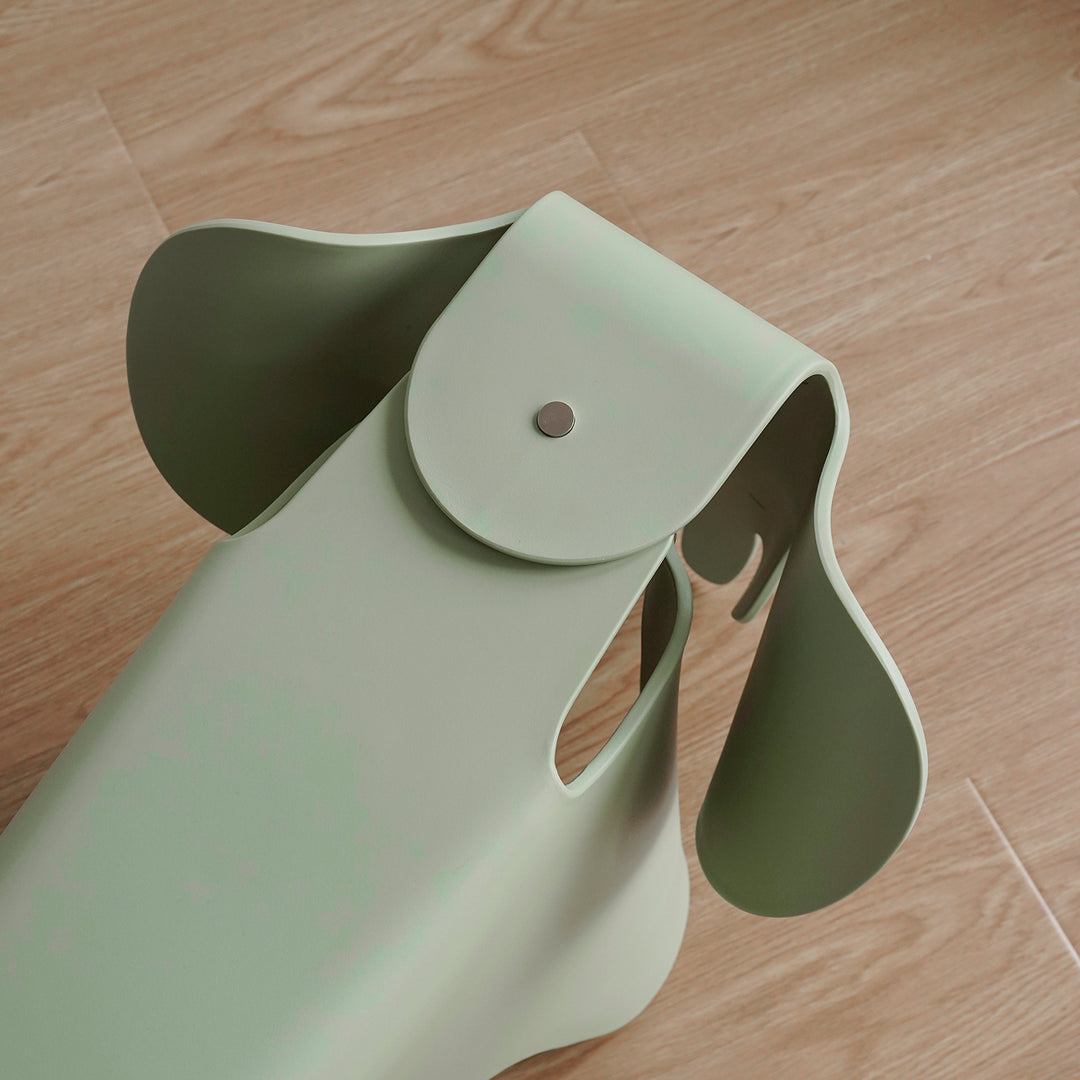 Contemporary plastic ottoman eli with context.