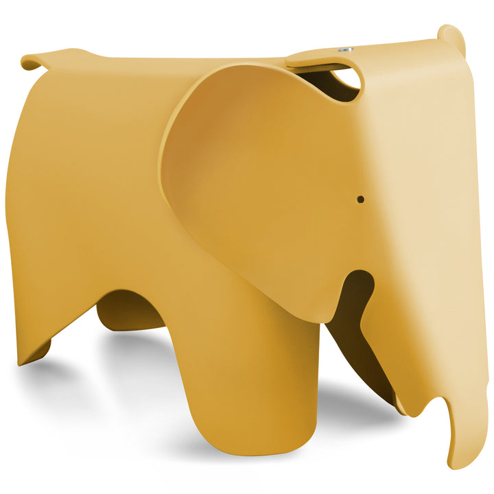 Contemporary plastic ottoman eli in panoramic view.