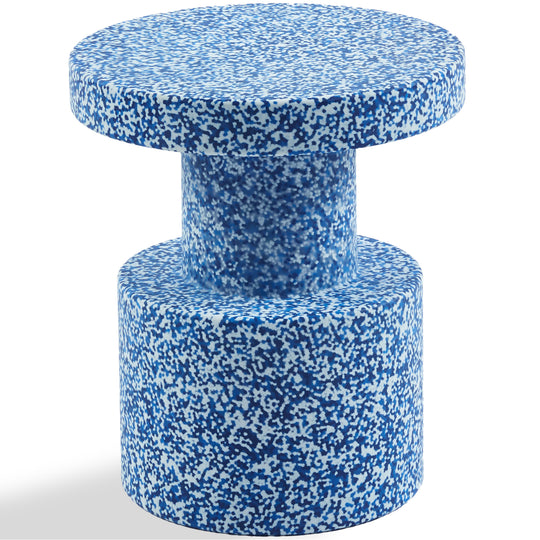 Bauhaus plastic stool side table pixel in white background.
