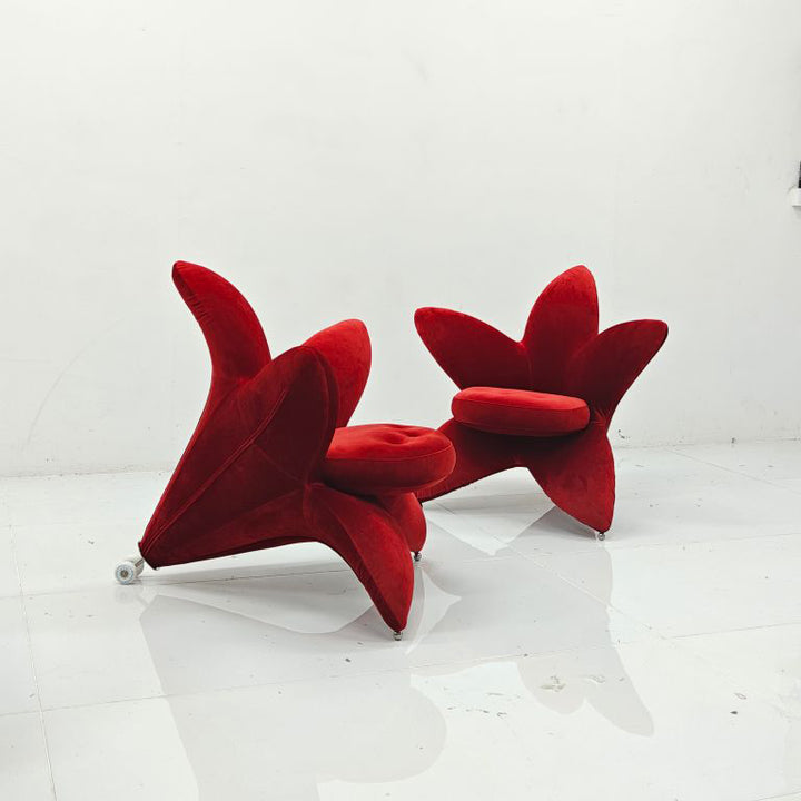 Contemporary Velvet 1 Seater Sofa Chair GETSUEN