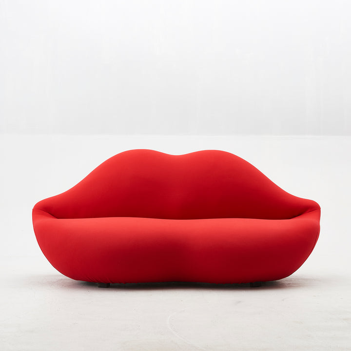 Contemporary velvet 2 seater sofa bocca material variants.