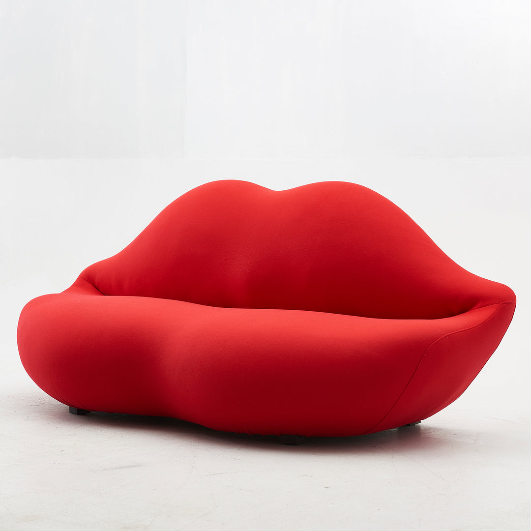 Contemporary velvet 2 seater sofa bocca in real life style.
