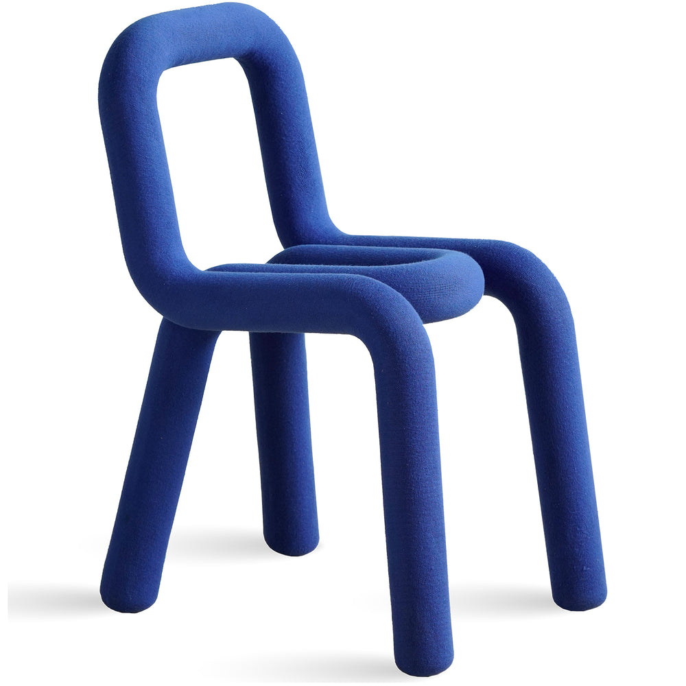 Contemporary velvet fabric dining chair bold primary product view.