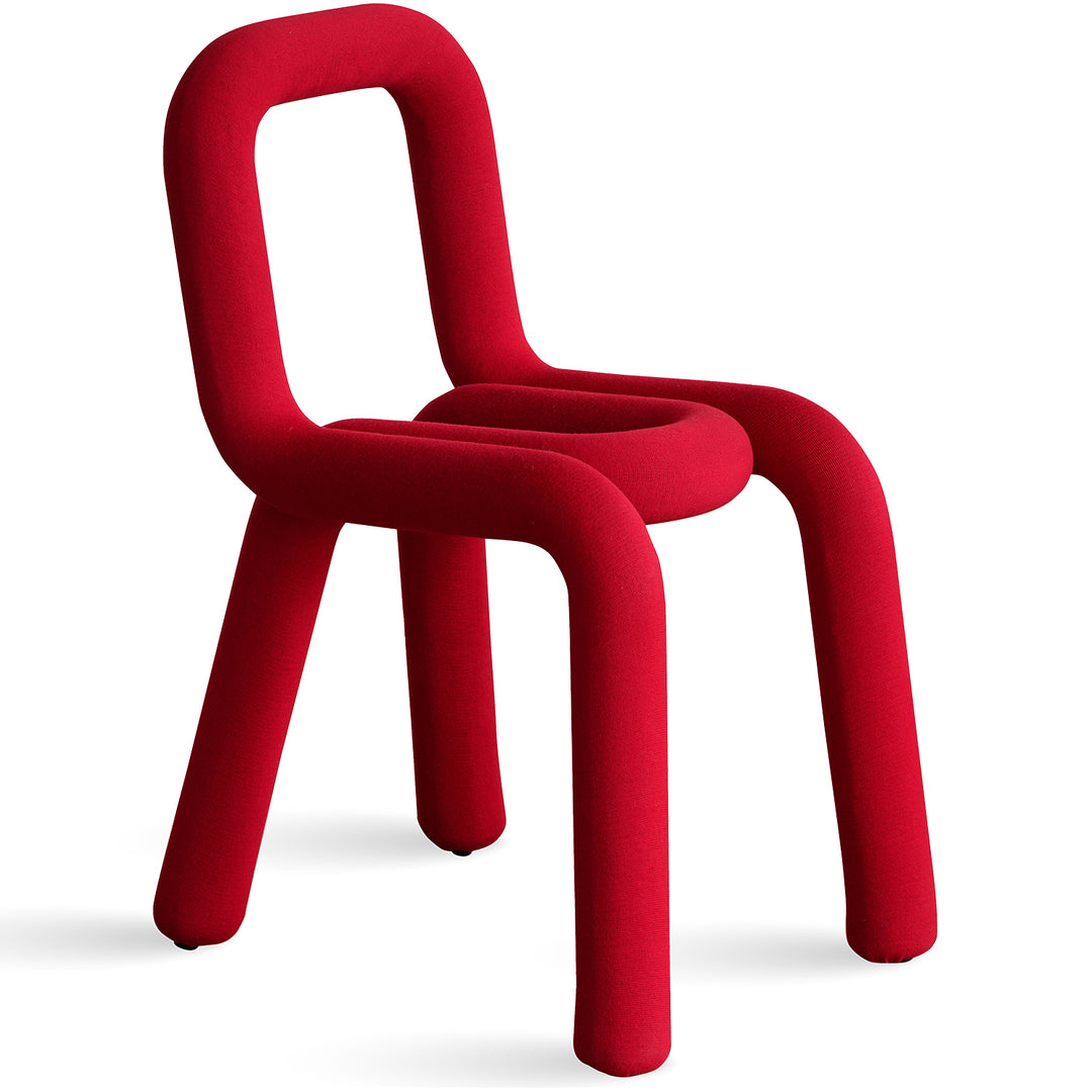 Bauhausvelvet fabric dining chair bold detail 3.
