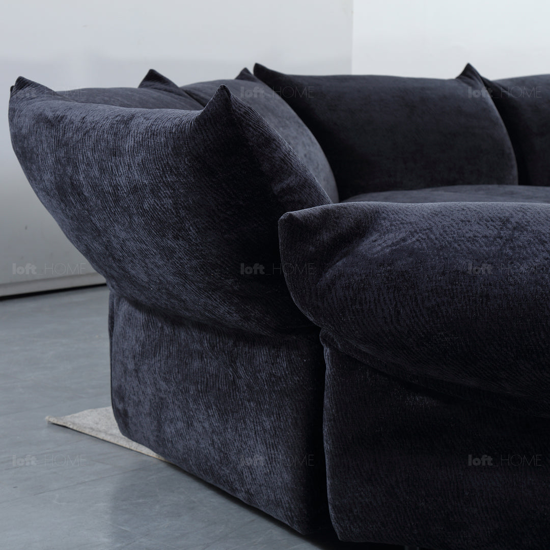 Contemporary velvet fabric l shape sectional sofa flower 3+l conceptual design.
