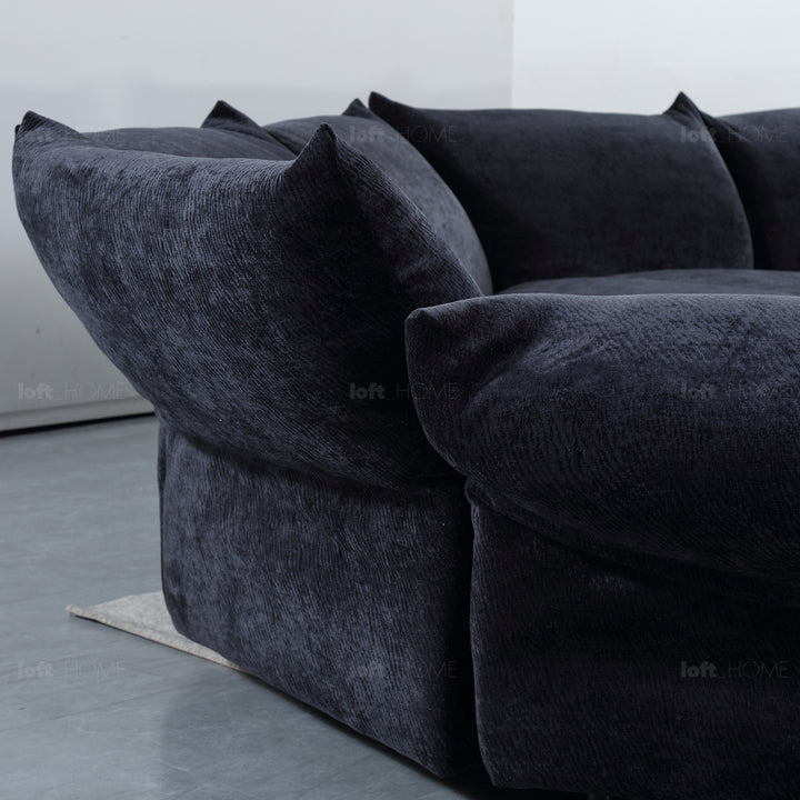 Contemporary velvet fabric l shape sectional sofa flower 3+l conceptual design.